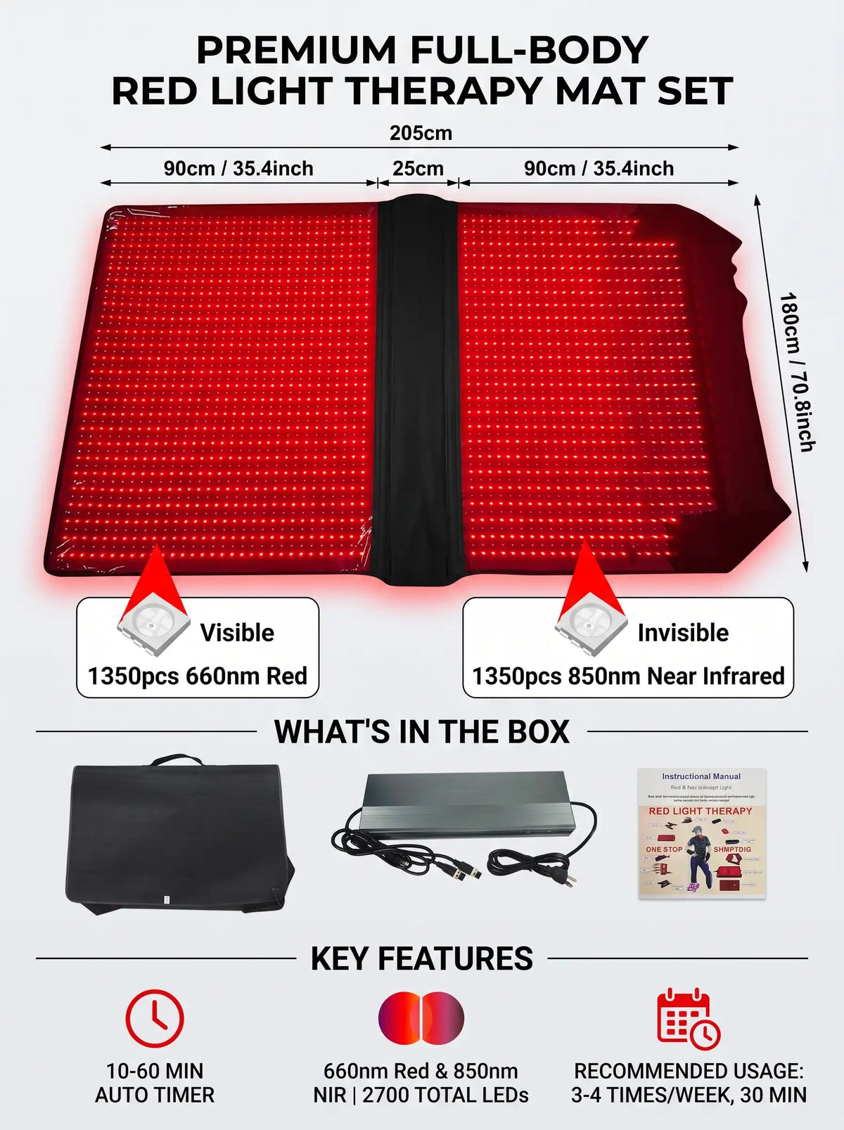 LED Red Light Full Body Therapy Sleeping Bag