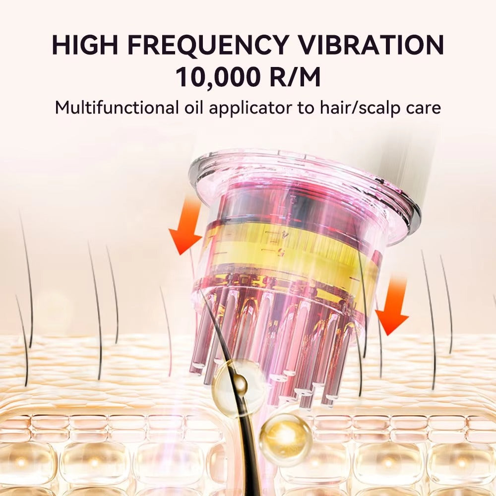 Head Massager Hair Castor Thick Essential Oil Applicator Scalp Massage Hair Growth Serum Dispenser Automatic Hair Oil Applicator