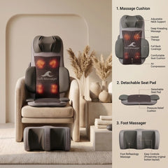 Total-Body Relaxation Electric Vibrating Massage Mattress with Heat