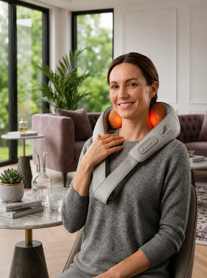 Premium 6D Hand-Simulated Neck & Shoulder Massager with Advanced Heat Therapy