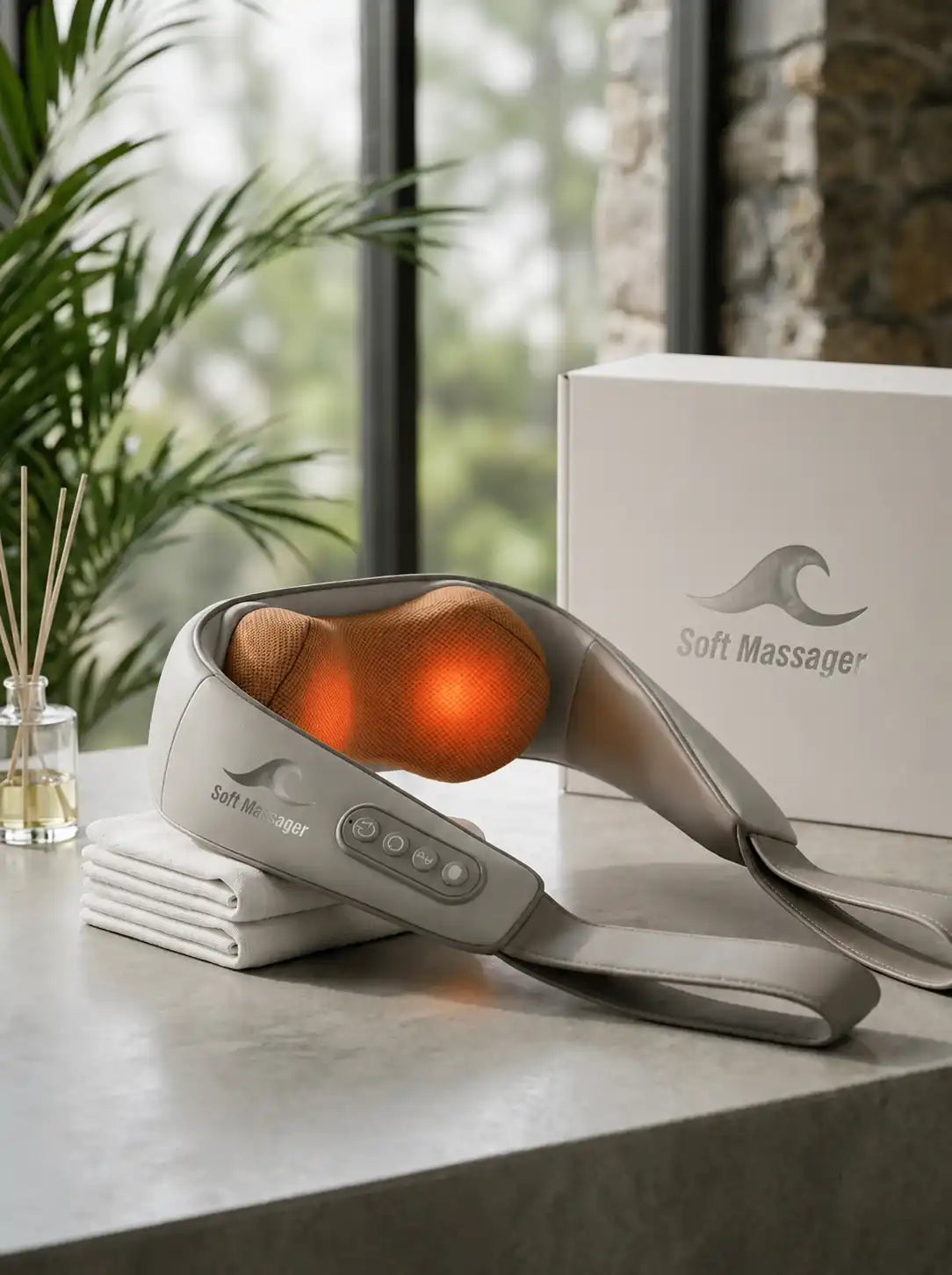 Premium 6D Hand-Simulated Neck & Shoulder Massager with Advanced Heat Therapy