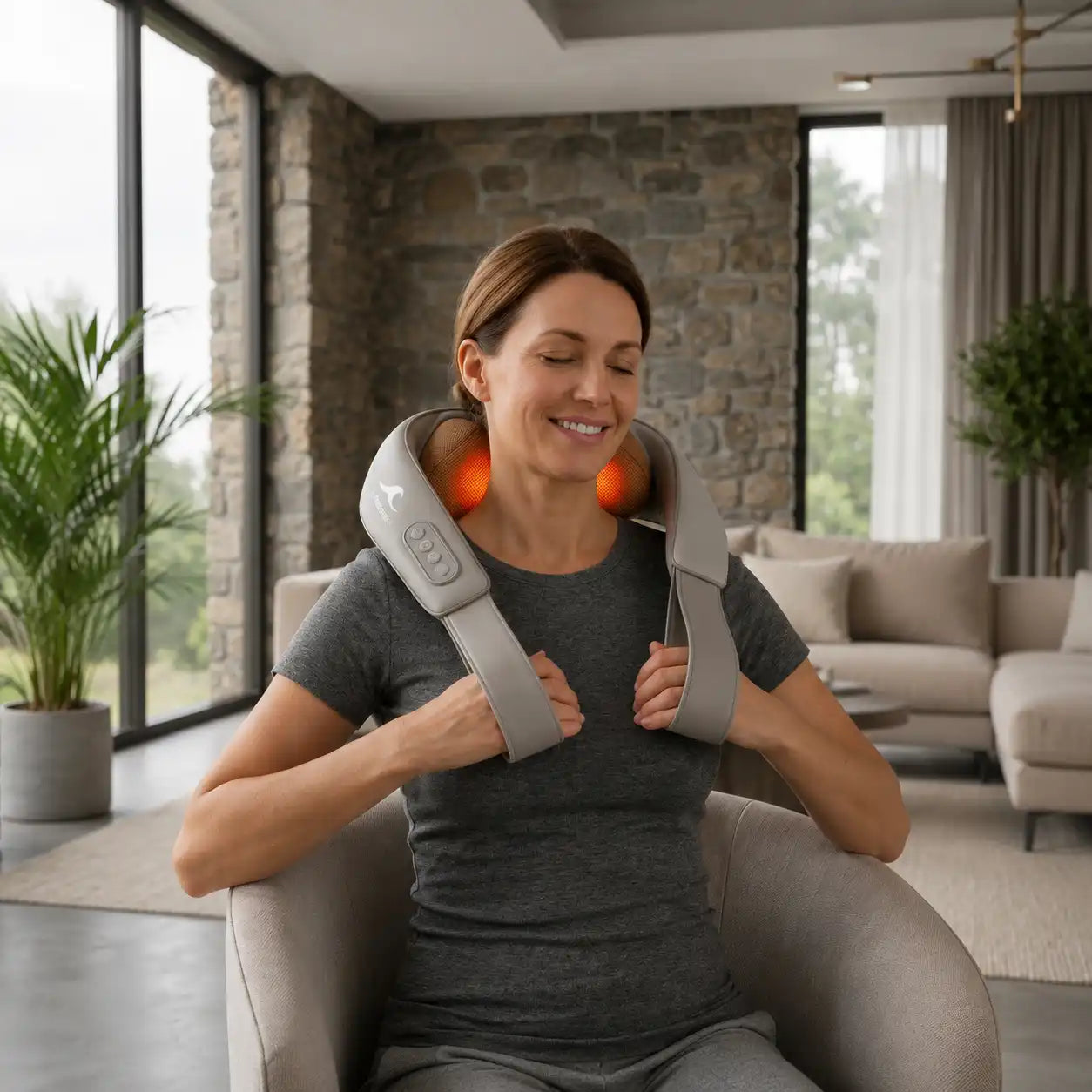 Premium 6D Hand-Simulated Neck & Shoulder Massager with Advanced Heat Therapy