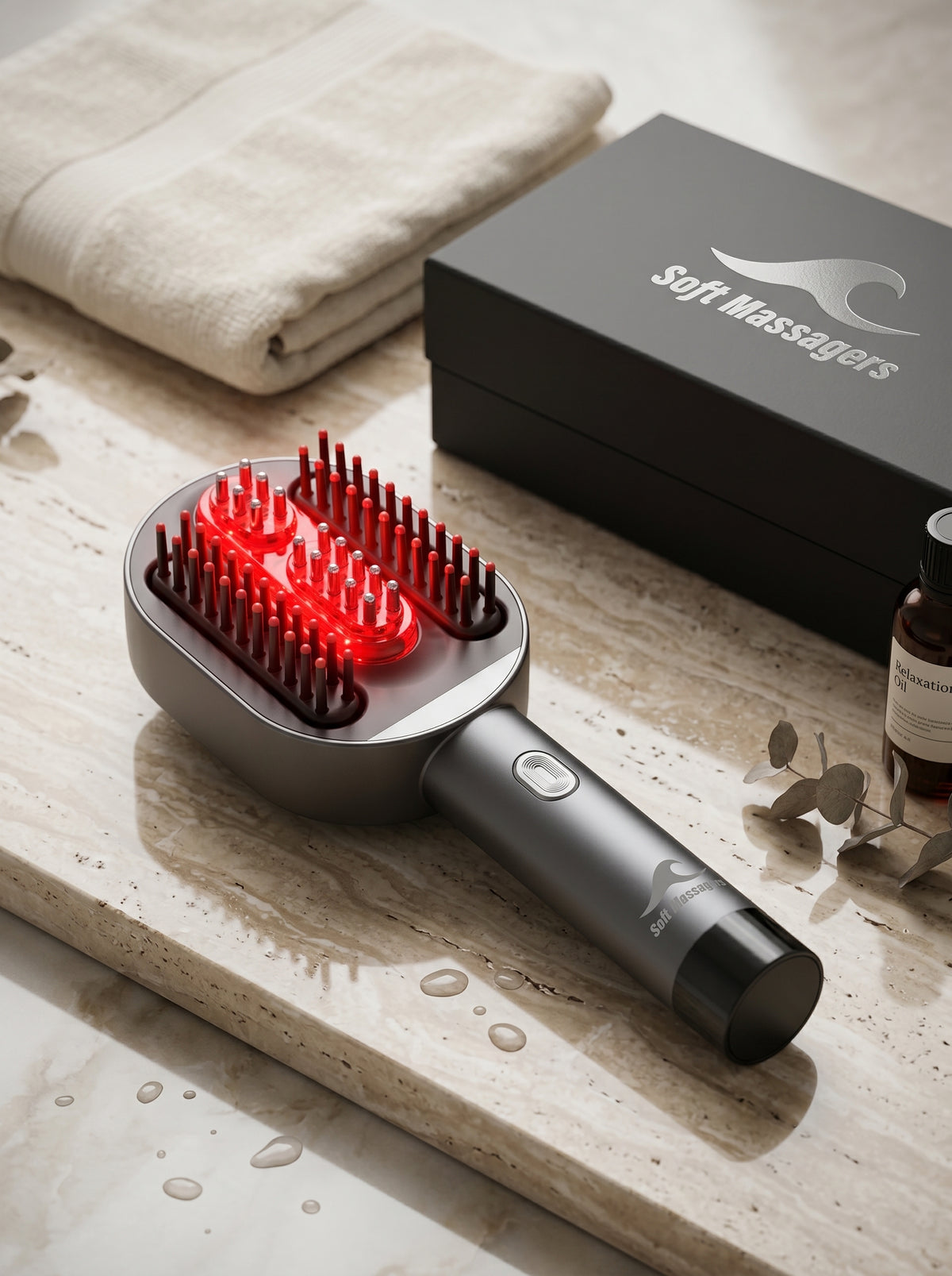 Professional Electric Scalp Massager & Precision Oil Applicator
