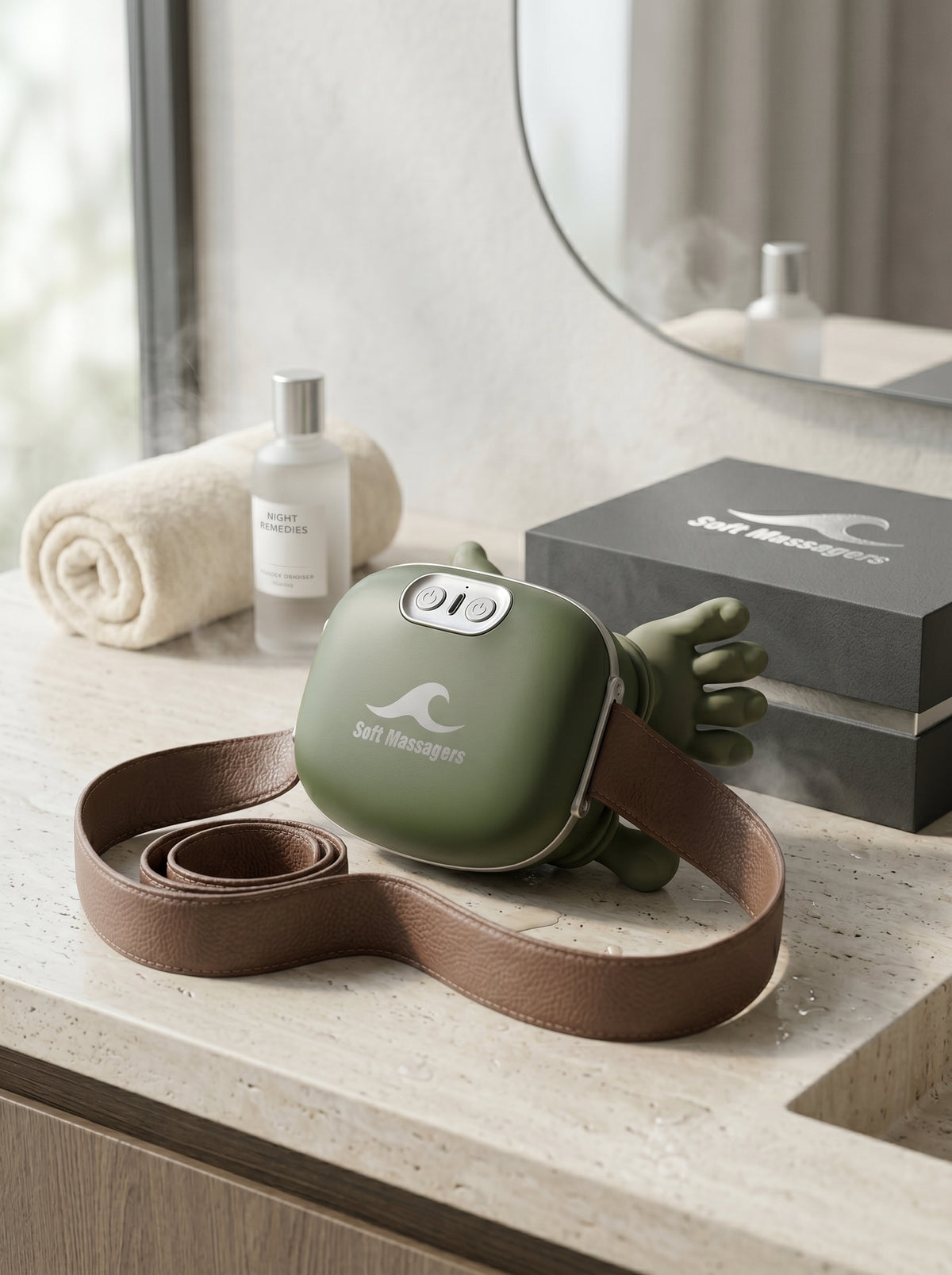 Pro-Knead Hands-Free Neck and Shoulder Massager with Heat