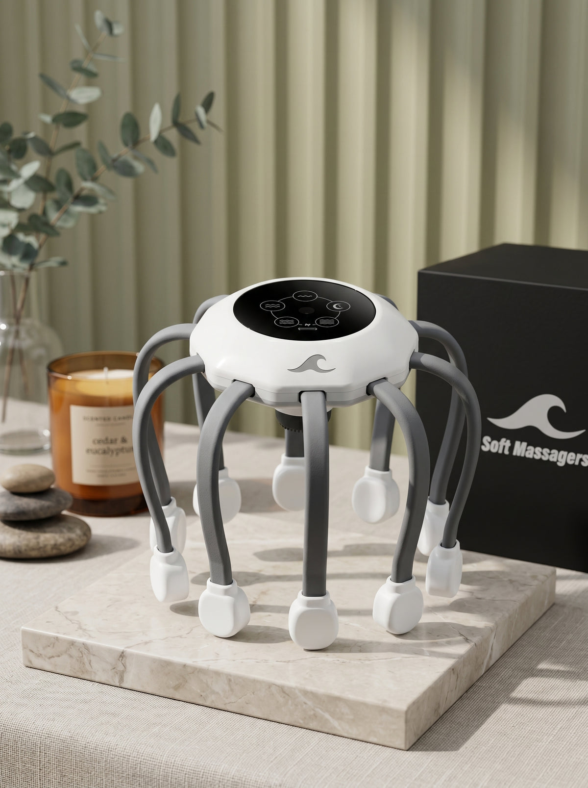 Durable Electric 10-Claw Scalp Massager for Deep Sleep & Relaxation