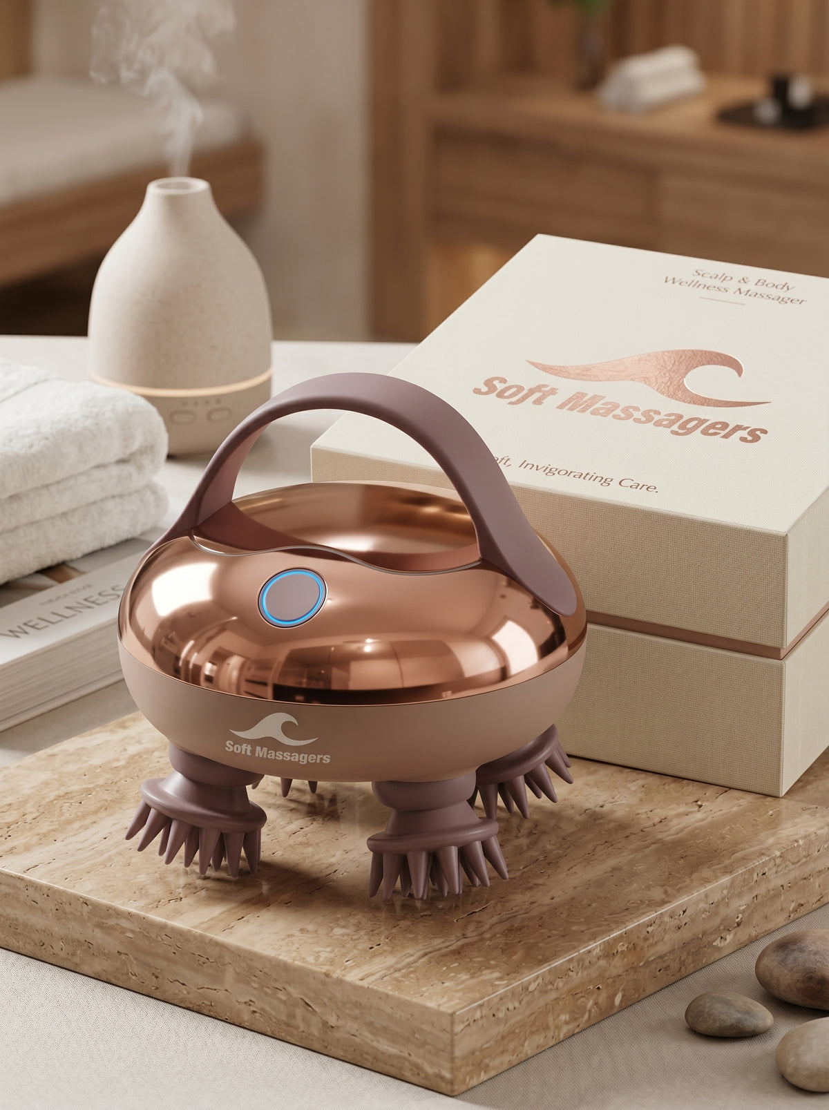 Smart Electric Handheld Scalp Massager & Vibration Brush