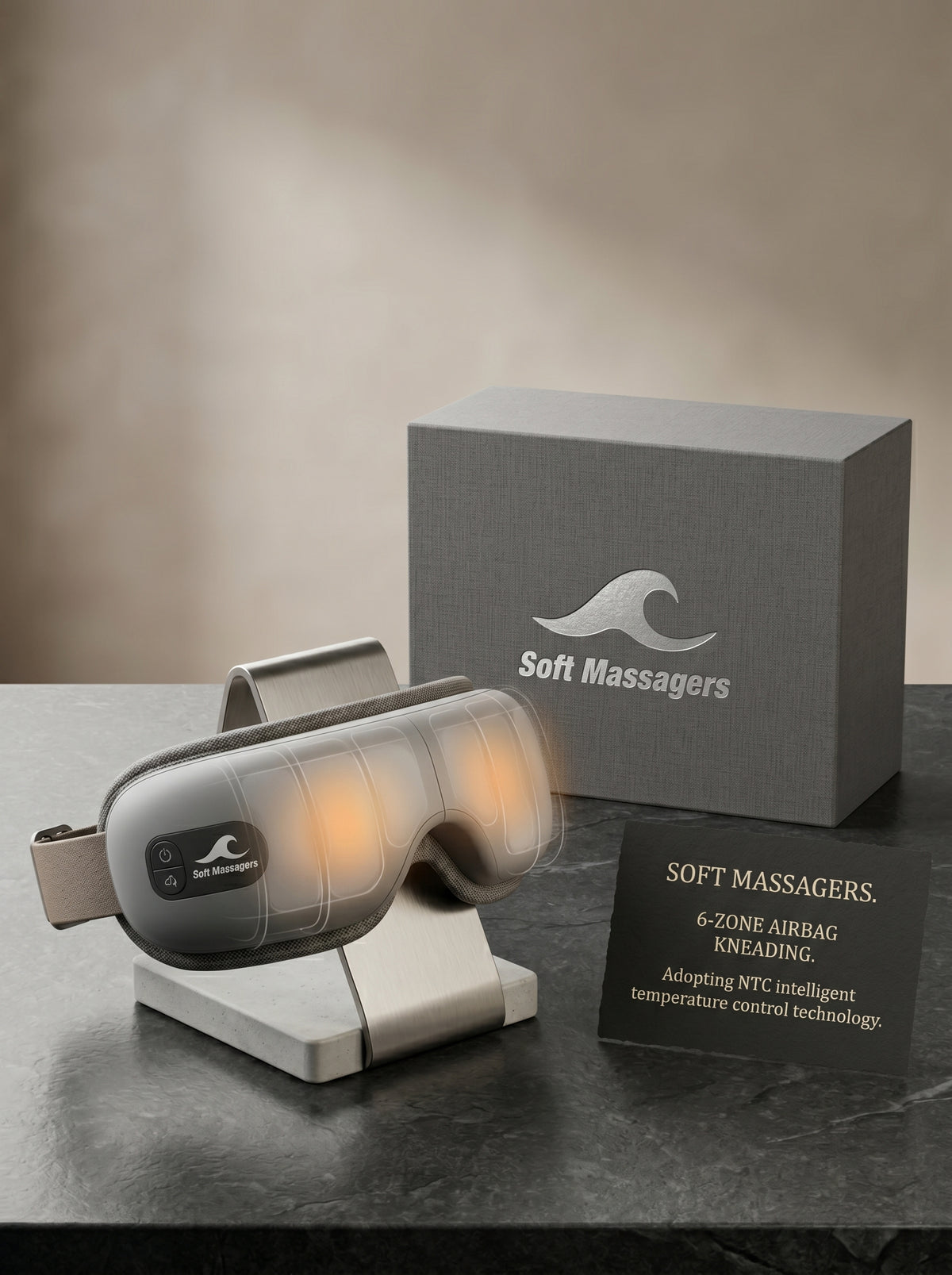 Smart Electric Temple & Eye Massager with Soothing Heat