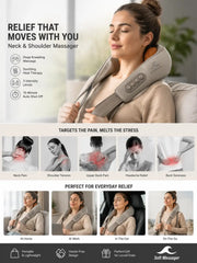 Premium 6D Hand-Simulated Neck & Shoulder Massager with Advanced Heat Therapy