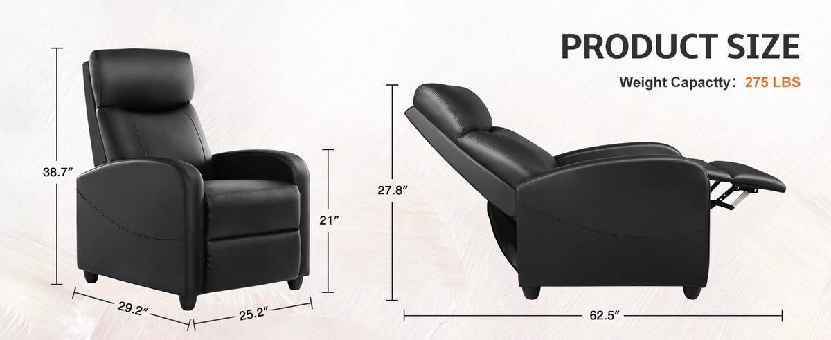 Modern Ergonomic Recliner Sofa with Integrated Massage