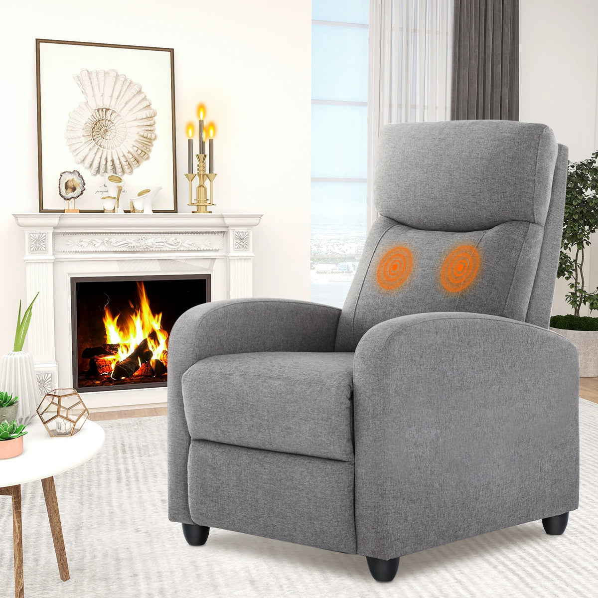 Modern Ergonomic Recliner Sofa with Integrated Massage