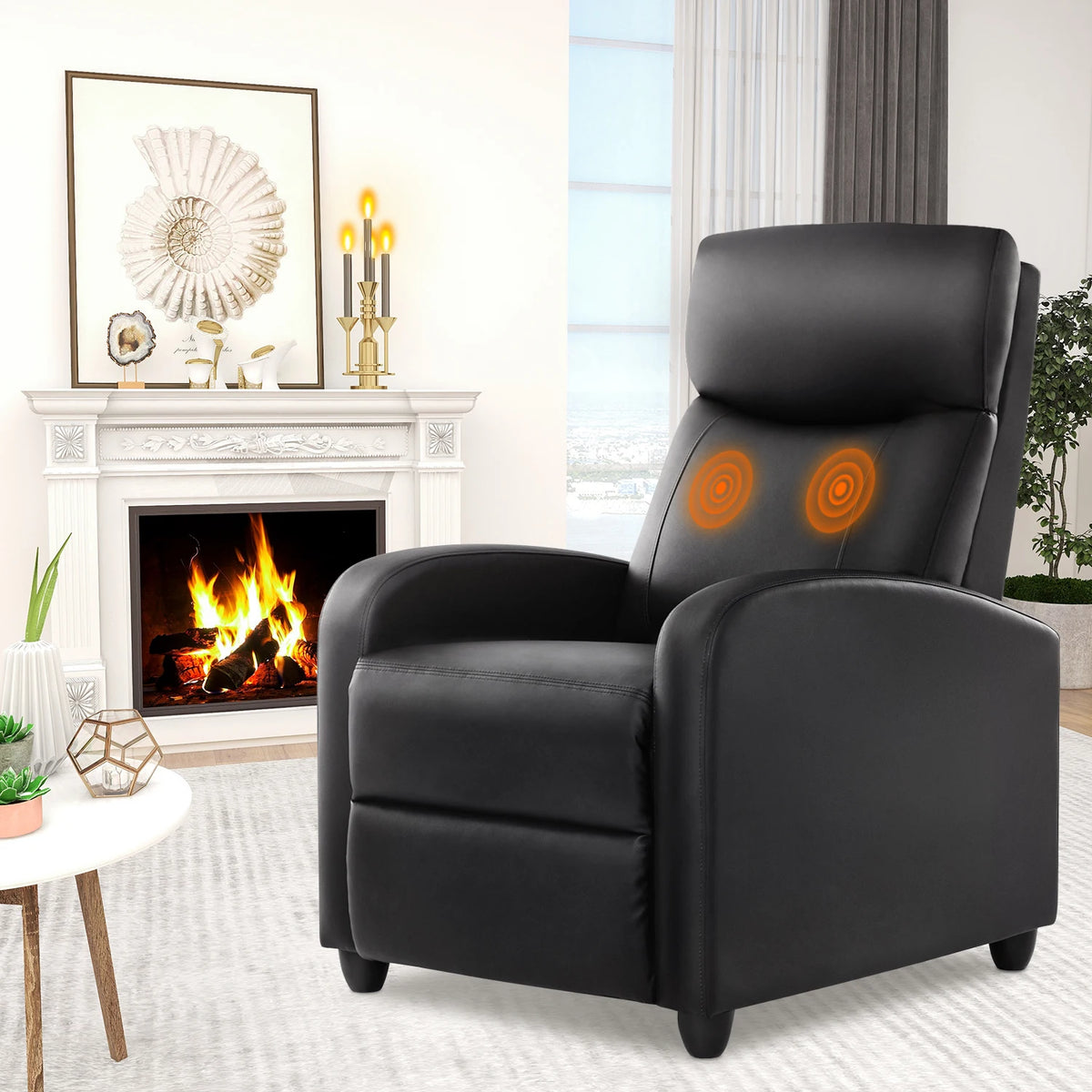 Modern Ergonomic Recliner Sofa with Integrated Massage