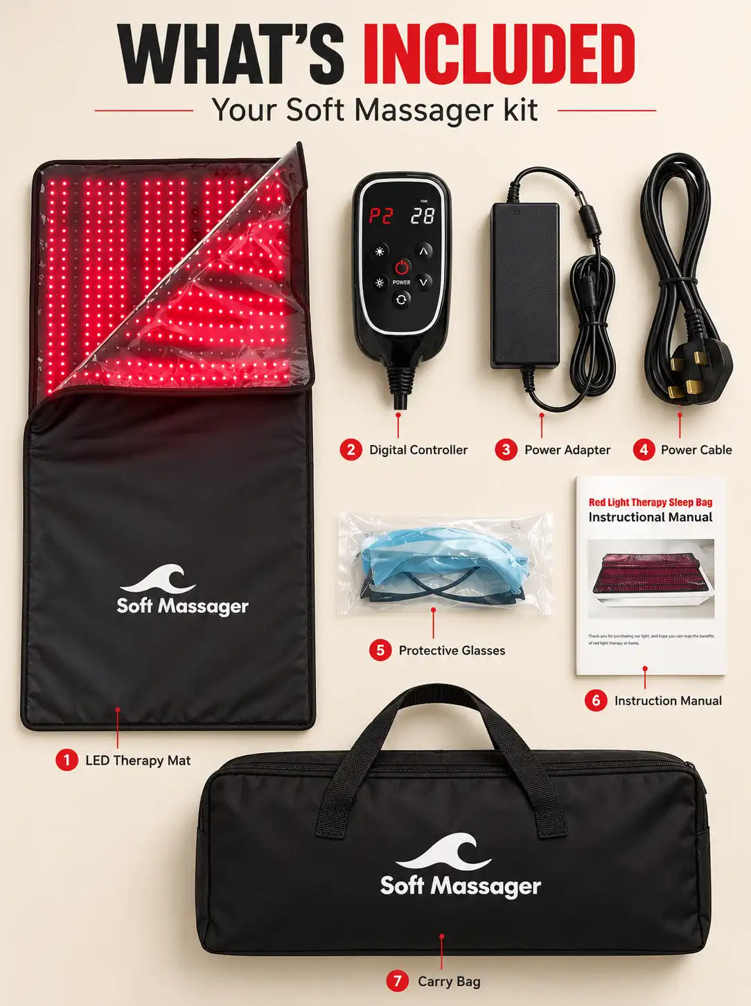 LED Red Light Full Body Therapy Sleeping Bag