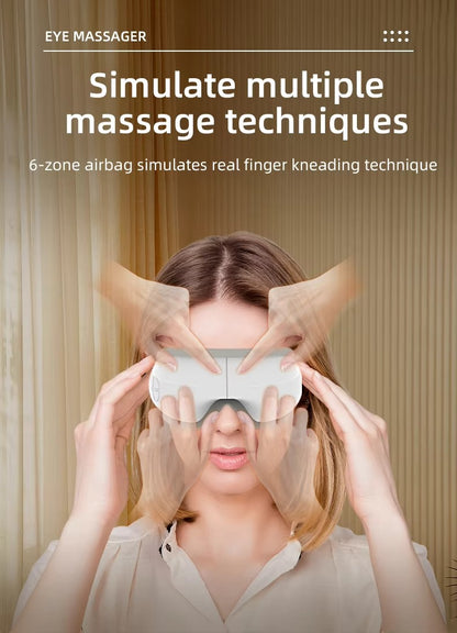 Smart Charging Bluetooth Soft Air Pressure Hot Compress Cross-Border Eye Massage