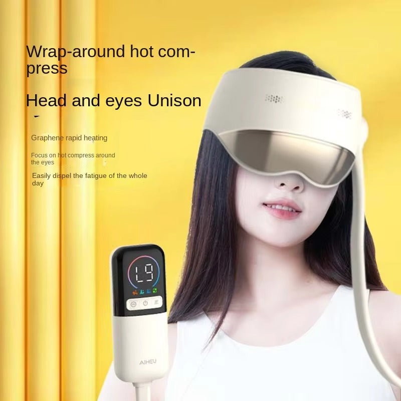 Smart Electric Head & Eye Sleep Aid Cap with Hot Compress