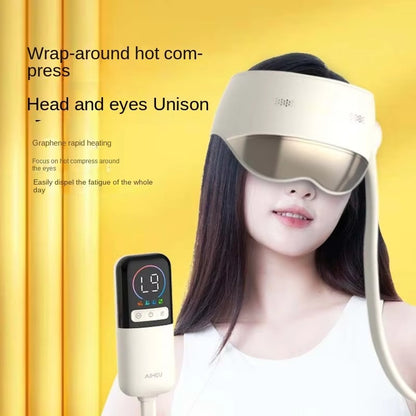 Electric Head Massager with Hot Compress Relaxing Sleep Aid Cap for Temple and Eye Optimized for Comfort