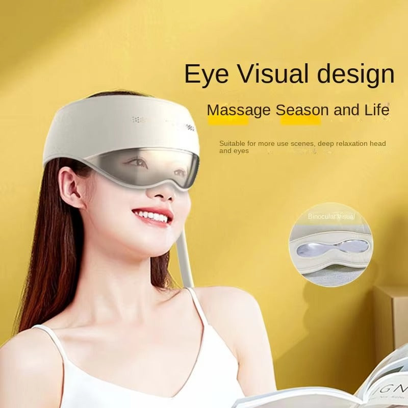 Smart Electric Head & Eye Sleep Aid Cap with Hot Compress