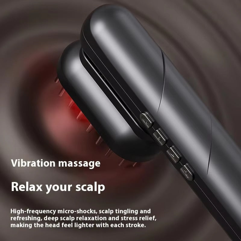 4 in 1 Electric Oil Applicator Vibration Massage Hair Growth Comb Anti Hair Loss Red Light Face EMS Head Scalp Massager