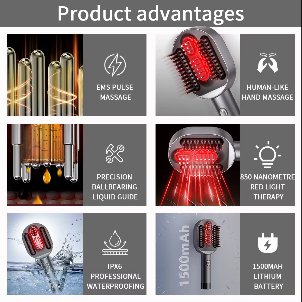 Professional Electric Scalp Massager & Precision Oil Applicator