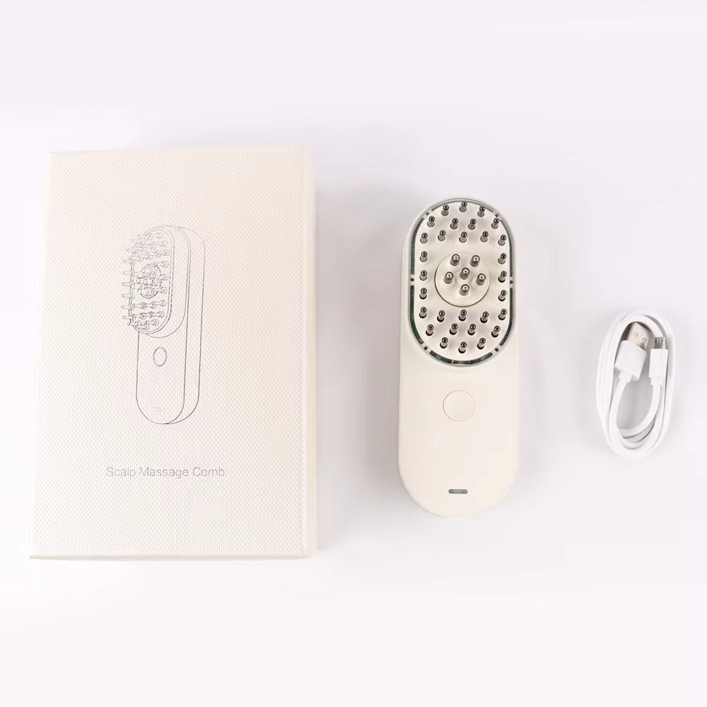 Synogal Red Light Vibrating electric Hair Growth Scalp Magic Brush Oil Bottle Applicator Hair Care Scalp Massager Comb