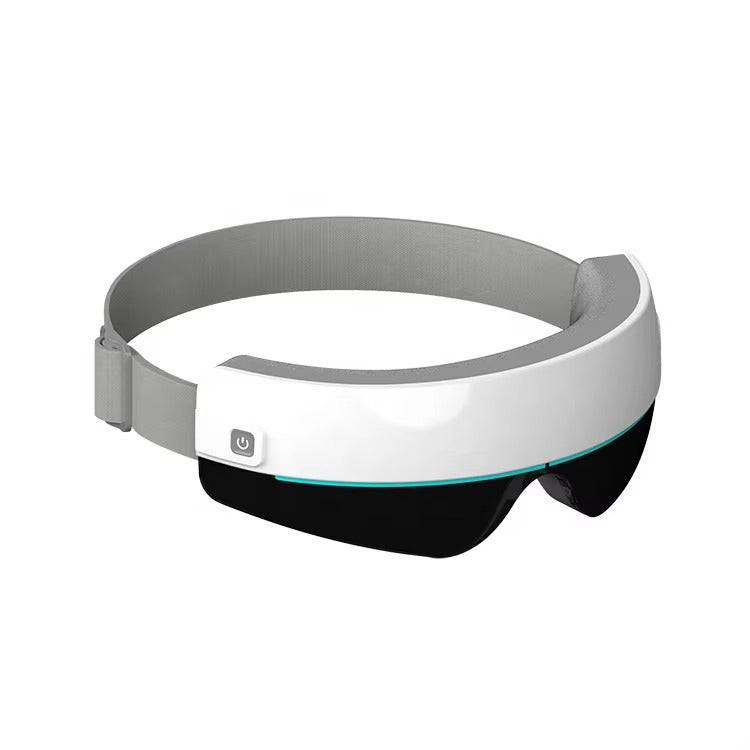 Private Model Smart Heated Ai Voice Eye Care Massager LED Light Bar Music Vibration Foldable Eye Massager With Heat Compression