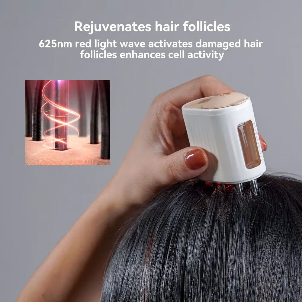 Precision Electric Scalp Massager & Red Light Growth Applicator