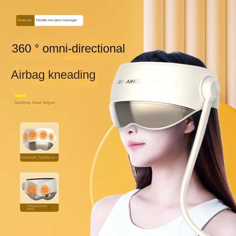 Smart Electric Head & Eye Sleep Aid Cap with Hot Compress