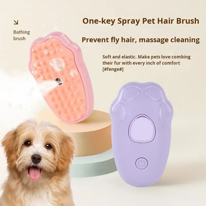 Popular Modern Silicone Pet Spray Comb Massage Brush for Cats Dogs-Battery Powered Anti-Fly Hair Removal Easy Clean All Seasons