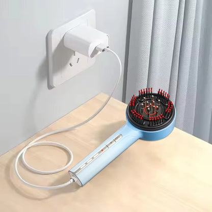 Electric Scalp Massage Comb: Nebulization, 3-Speed Modes - Portable Oil Applicator with Red Light for Hair Growth & Scalp Relax