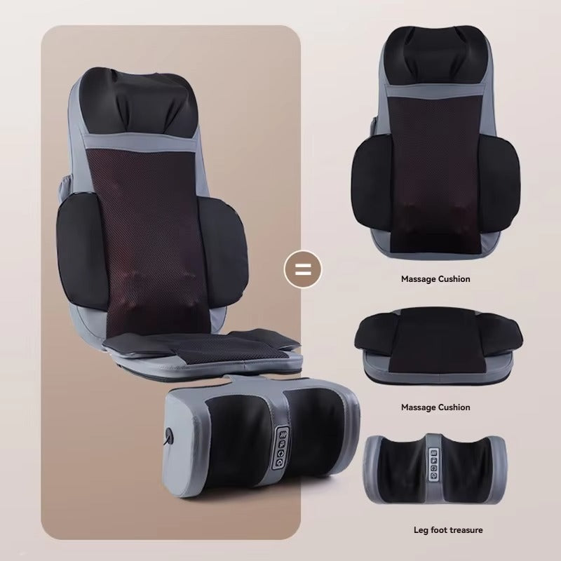 2025 Electric Infrared Shiatsu Chair Pad Full Body New Massage Bed with Roller Moves up with Foot Massager