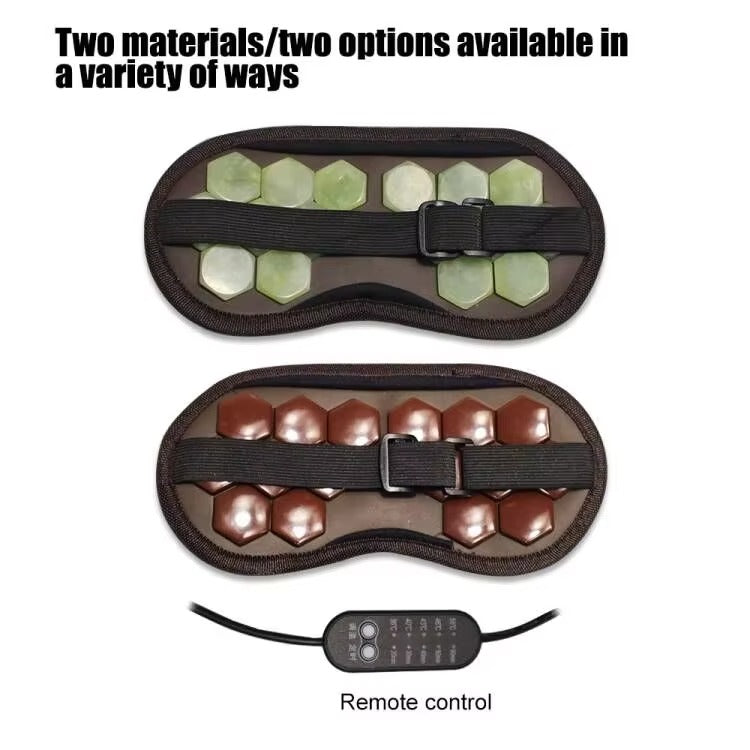 Gentle Warm Compress Heated Eye Mask Massage & Jade Stone Eye Pad for Relaxation, Work Breaks & Daily Comfort