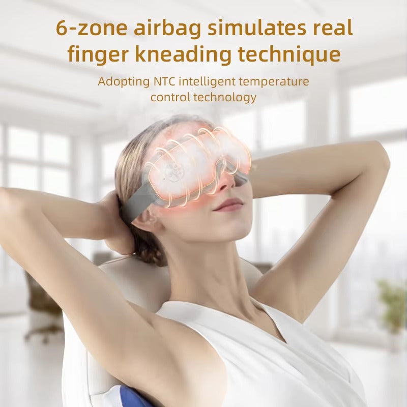 Premium Bluetooth Smart Air Pressure Eye Massager with Heat