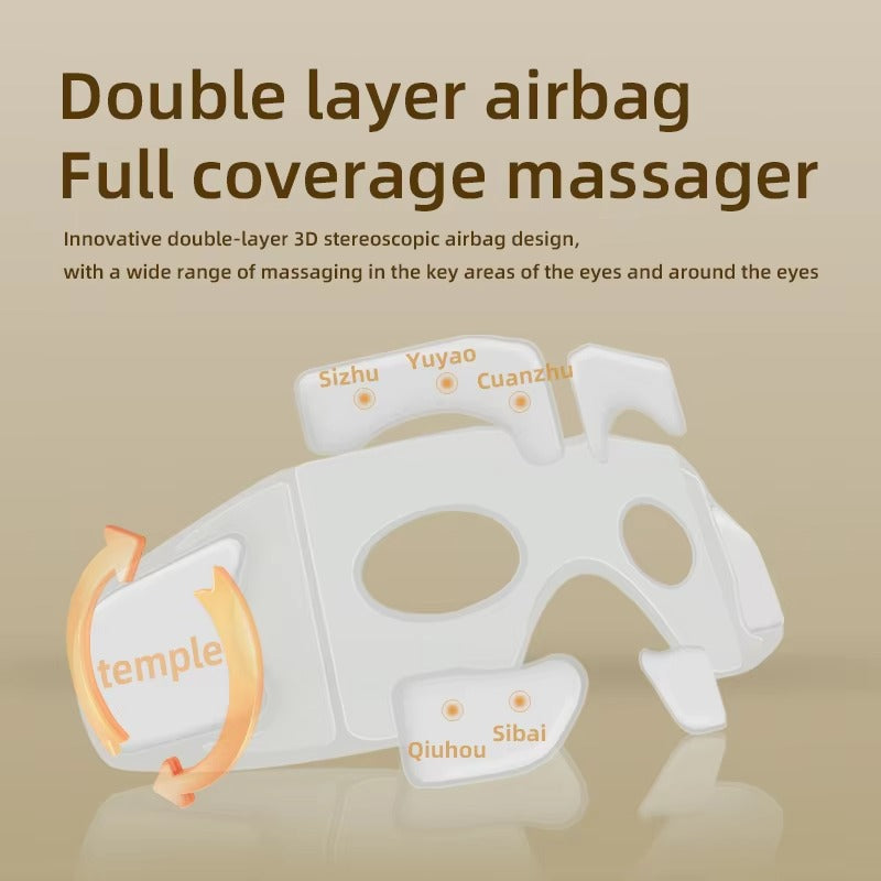 Premium Bluetooth Smart Air Pressure Eye Massager with Heat