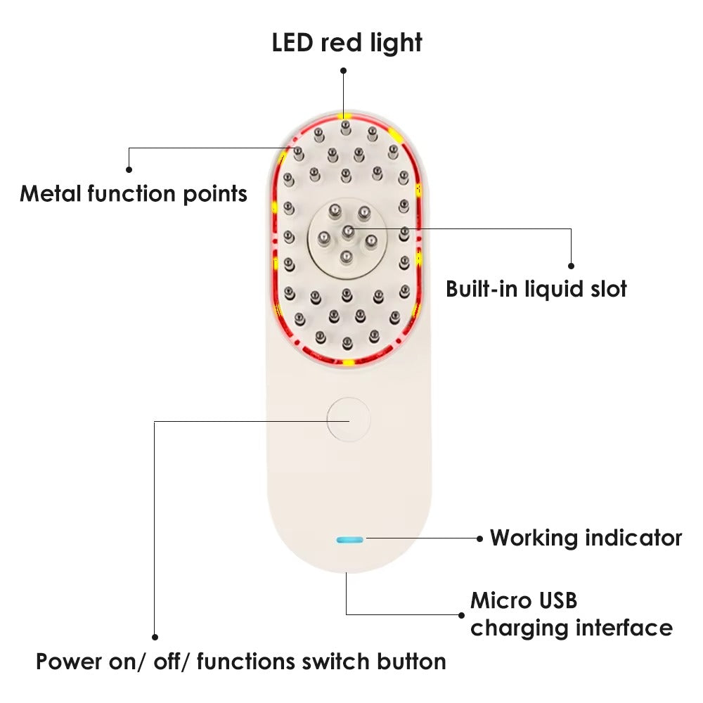 Synogal Red Light Electric Scalp Massager & Oil Applicator