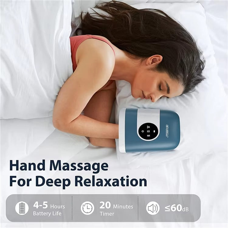 Wireless Air Compression Hand Massager with Therapeutic Heat