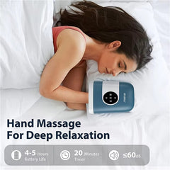 Wireless Air Compression Hand Massager with Therapeutic Heat
