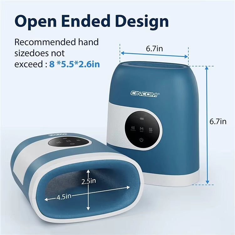 Wireless Air Compression Hand Massager with Therapeutic Heat