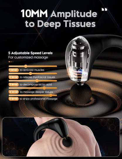 Long-Handle Electric Percussion Massage Hammer – Deep Tissue Body Relief