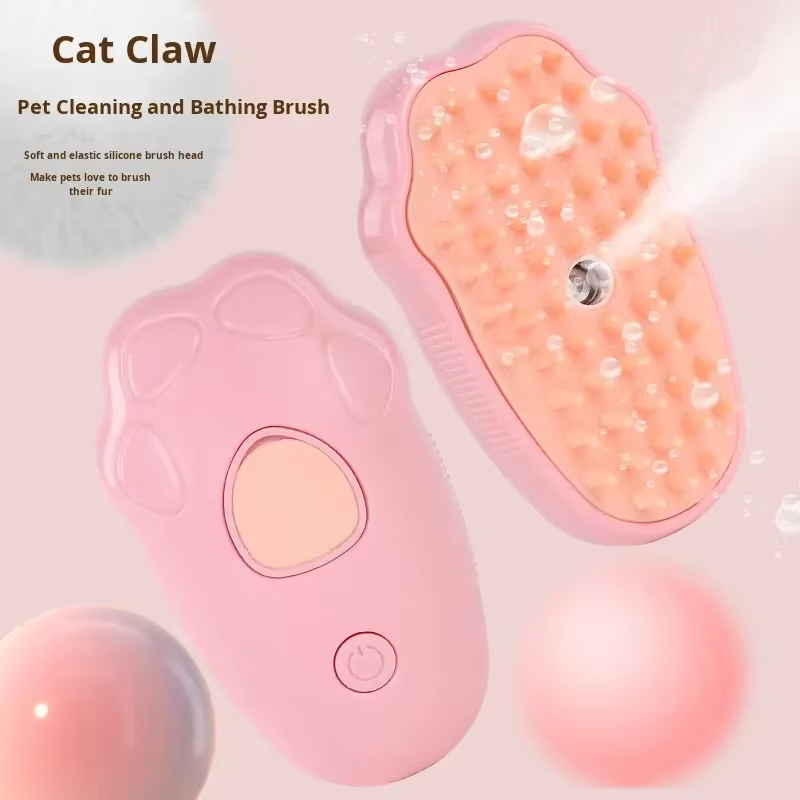 Modern Silicone Pet Spray Comb & Massage Brush