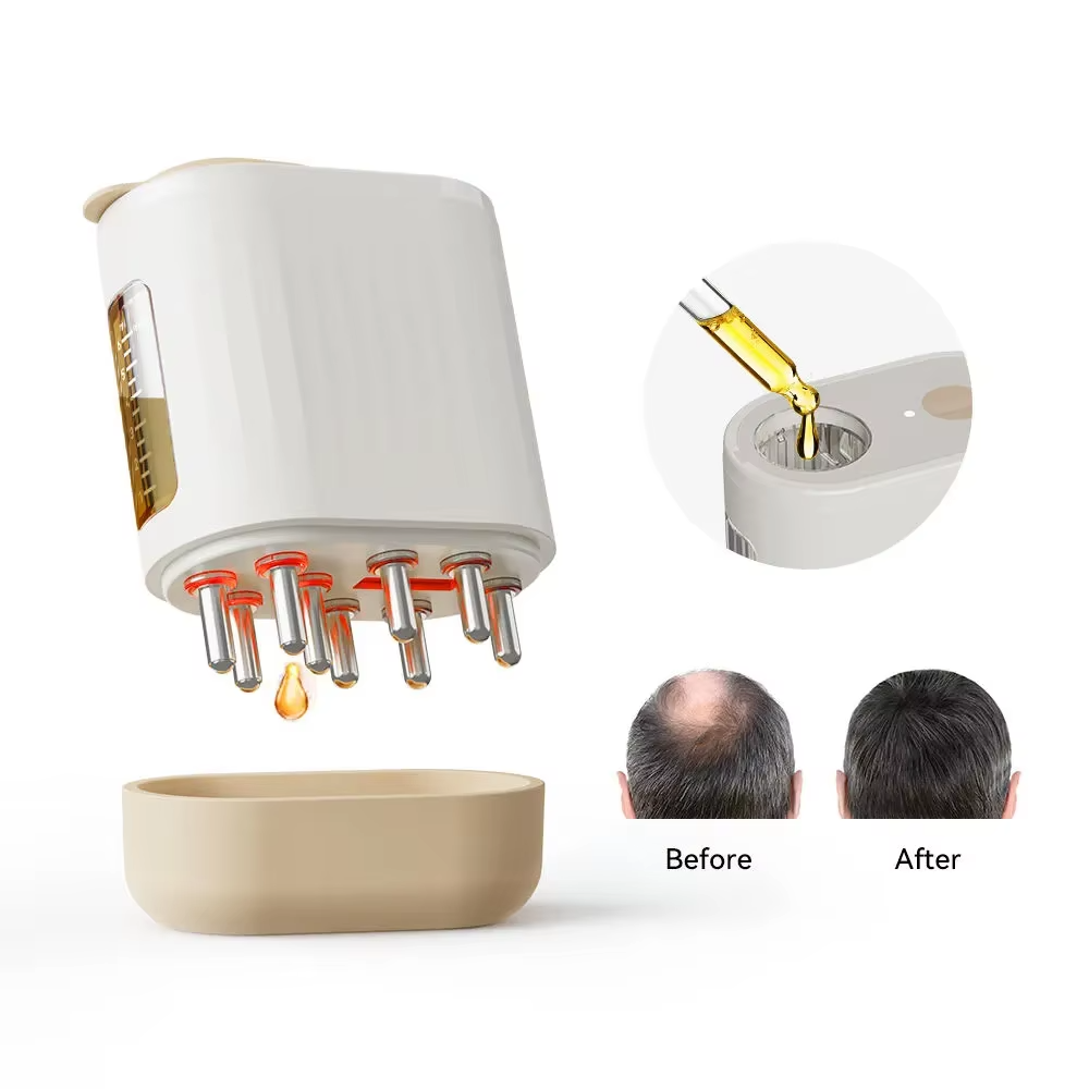 Precision Electric Scalp Massager & Red Light Growth Applicator