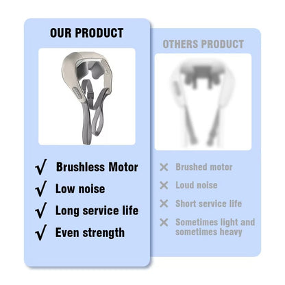 2025 Hot Products Hand-Like Kneading Massage Neck and Shoulder and Back Massager Heating Shiatsu Neck Massager Electric